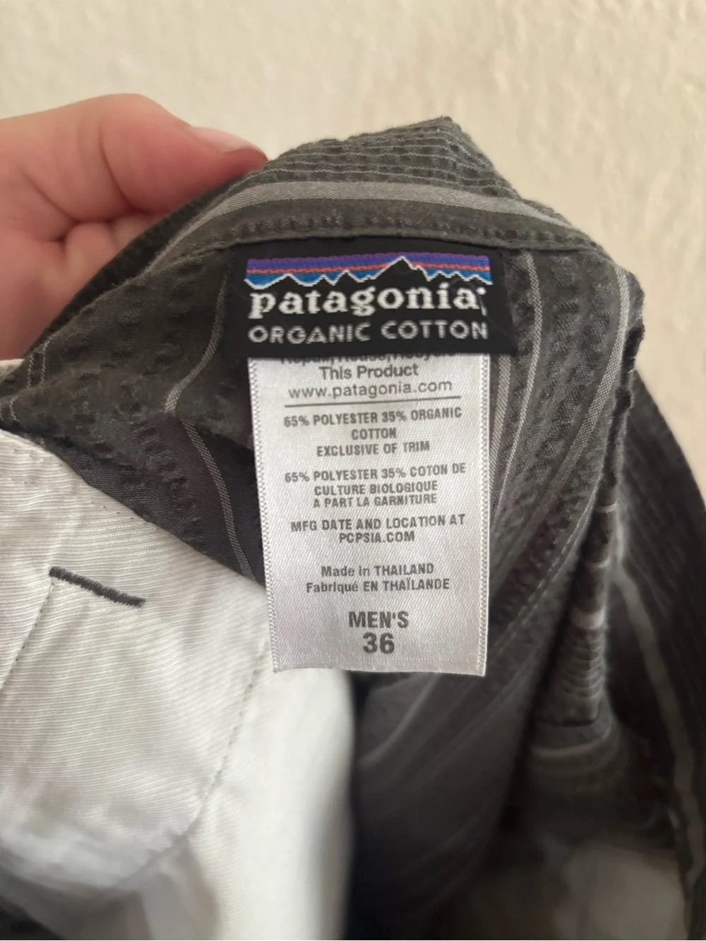 Patagonia Mens Organic Cotton Shorts Size 36